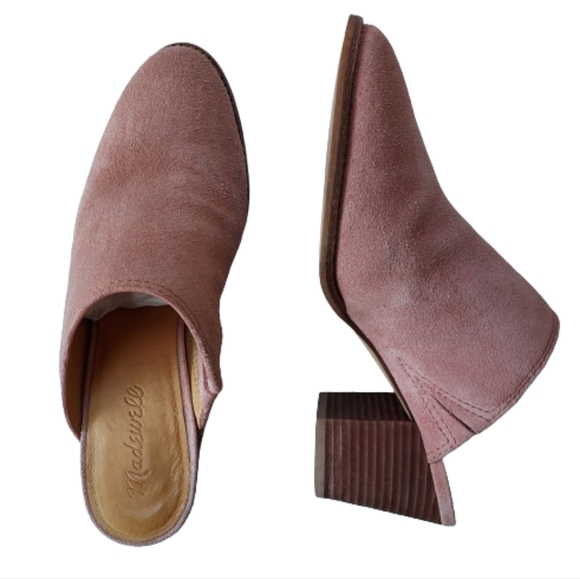 Madewell Harper Old Rose Pink Suede Mule Clog Shoe Size 7 - Picture 5 of 14